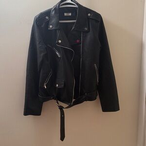 Black Polyurethane Jacket